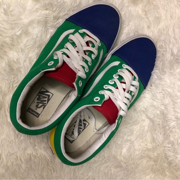 Color-block Vans with Red, Green, and Blue Accents size 11.5 - Picture 3 of 15